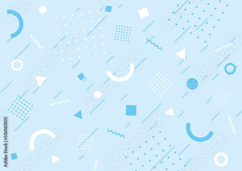 幾何学模様の背景　水色
