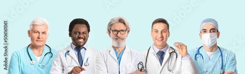 Many male doctors on light ...