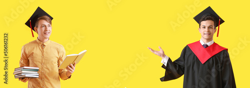 Male graduating students on...