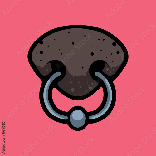 Bulls nose cartoon vector illustration