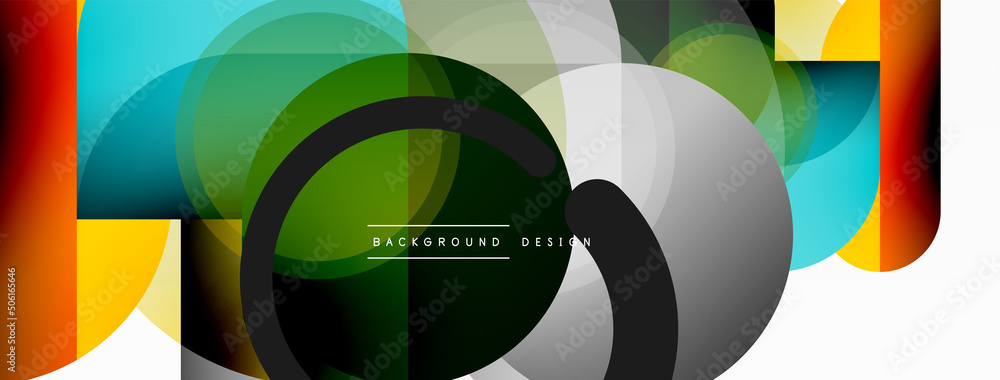 Round triangle shapes lines and circles. Geometric vector illustration for wallpaper banner background or landing page Round triangle shapes lines and circles. Geometric vector illustration for wallpaper banner background or landing page