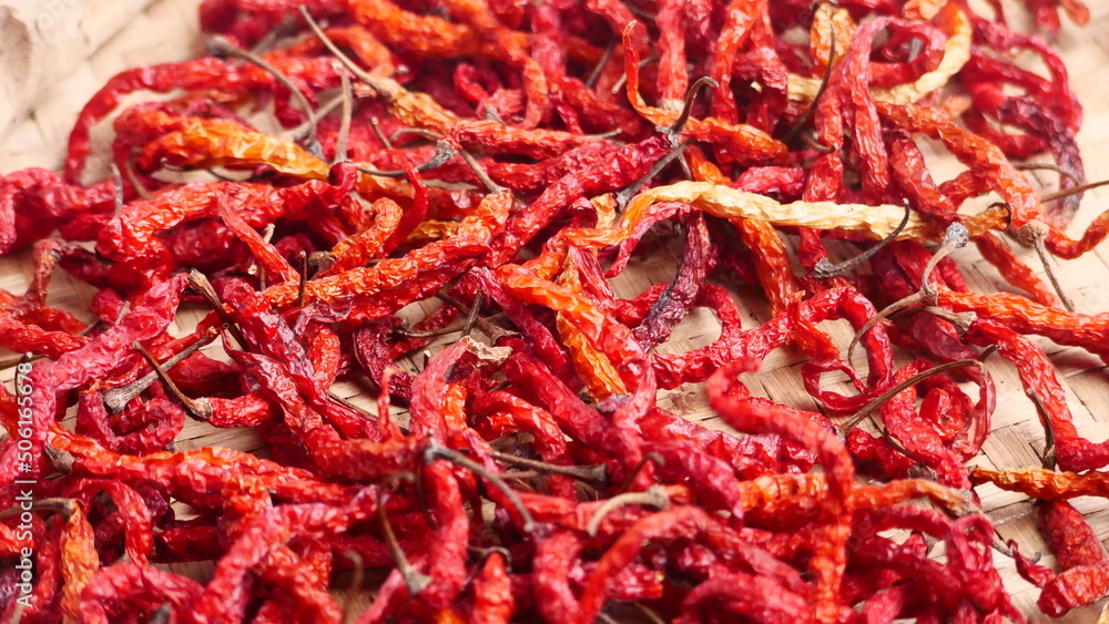 dried red chili background to dry dried red chili background to dry