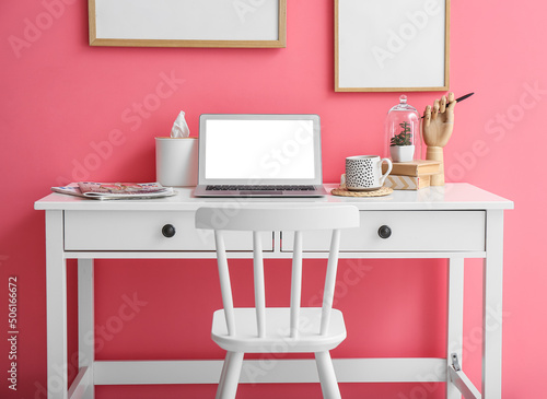Comfortable workplace with ...