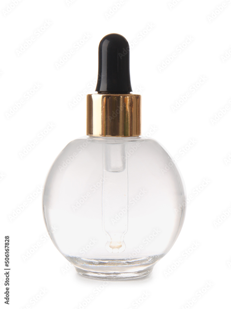 Bottle of serum isolated on white background Bottle of serum isolated on white background