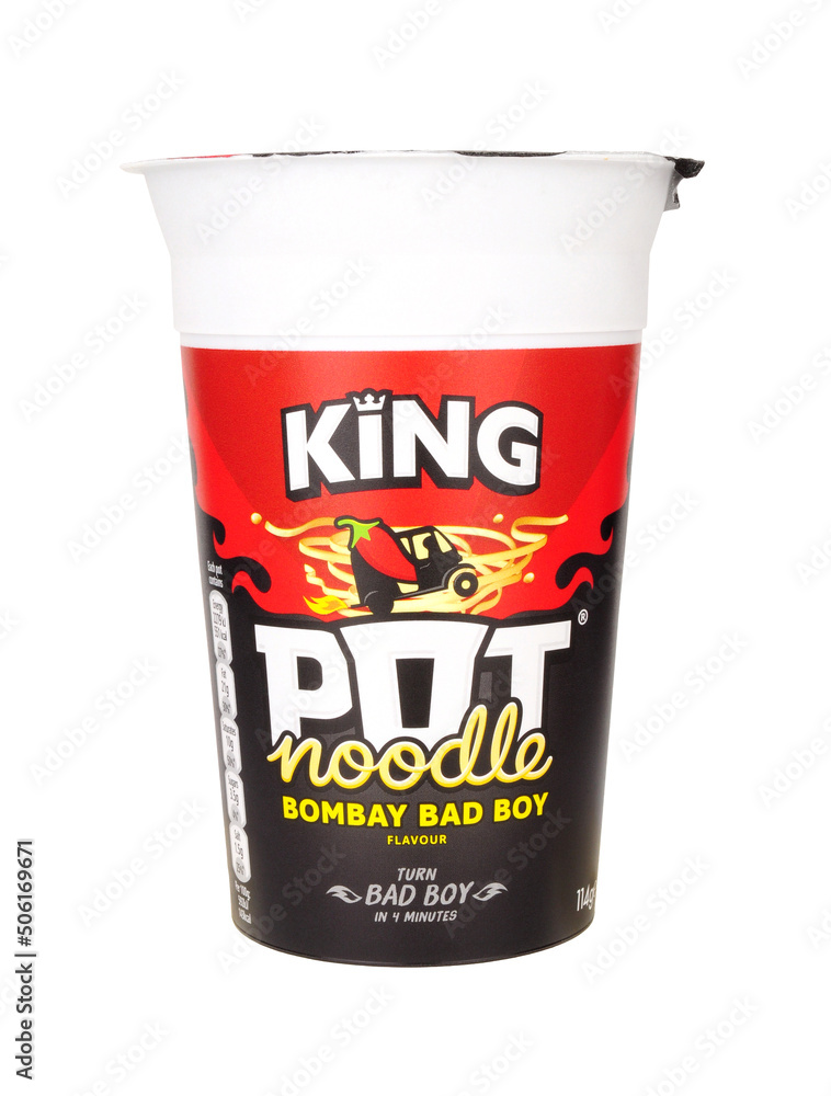 Kin Pot King Pot Noodle Bombay bad boy noodles in a hot curry flavour sauce ...