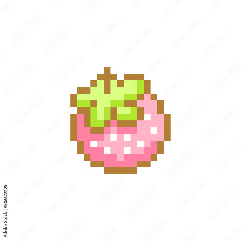 Obraz premium vector sweet fruit pixel art