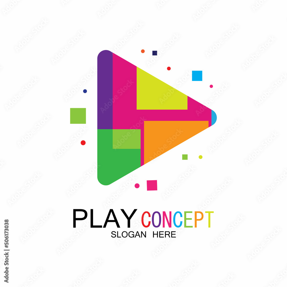 Play logo design concept vector Icon Symbol Play logo design concept vector Icon Symbol