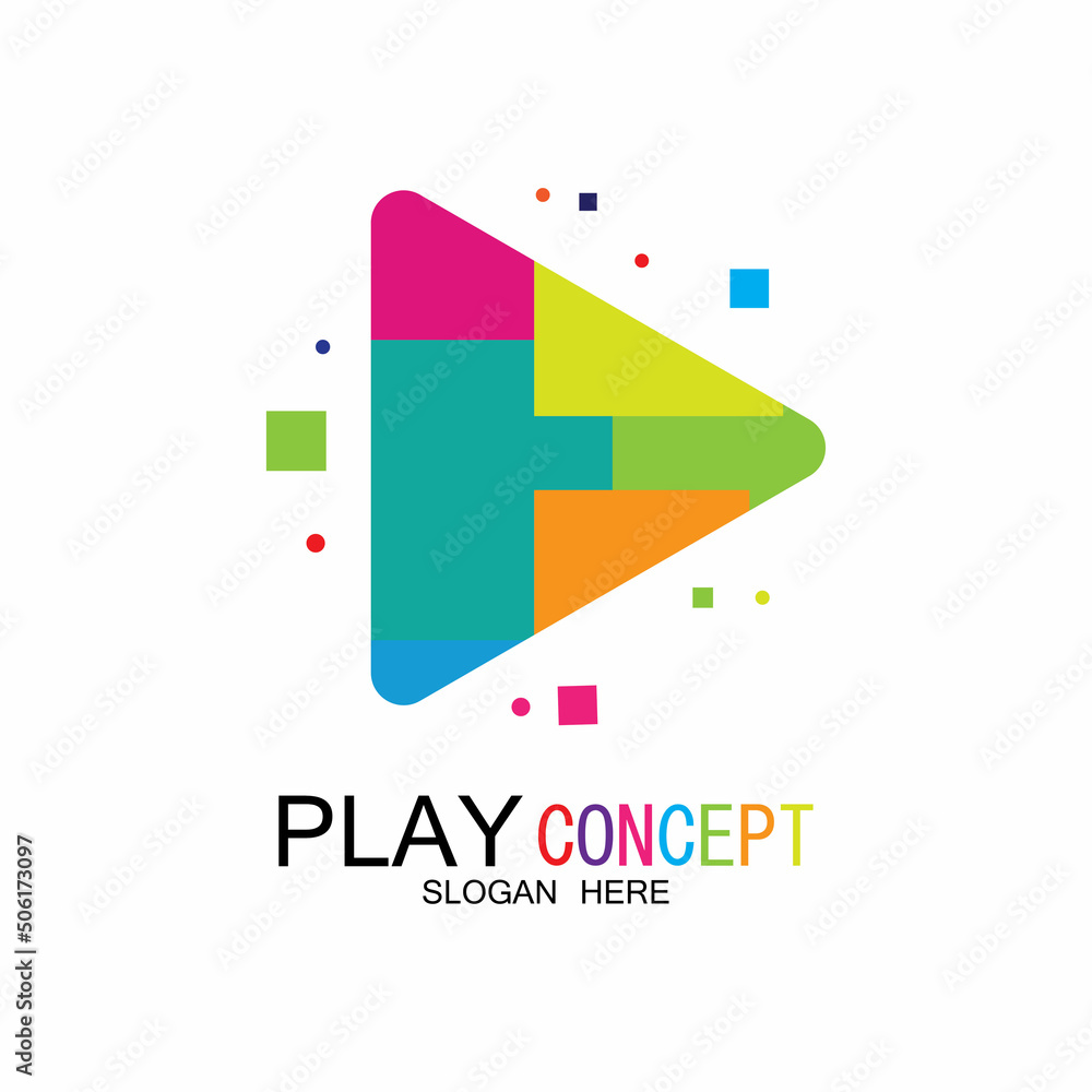 Play logo design concept vector Icon Symbol Play logo design concept vector Icon Symbol