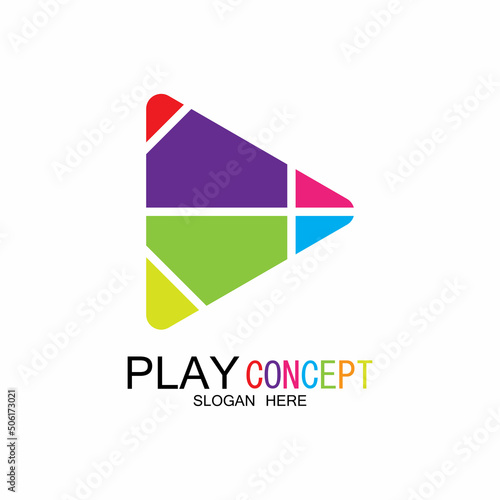 Play logo design concept vector Icon Symbol Free Download Play logo design concept vector Icon Symbol - GFXLoad
