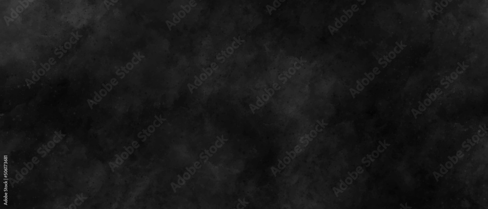 Black and dark gray watercolor texture, background, Gray smoke on black color abstract watercolor background, Vector Illustration
