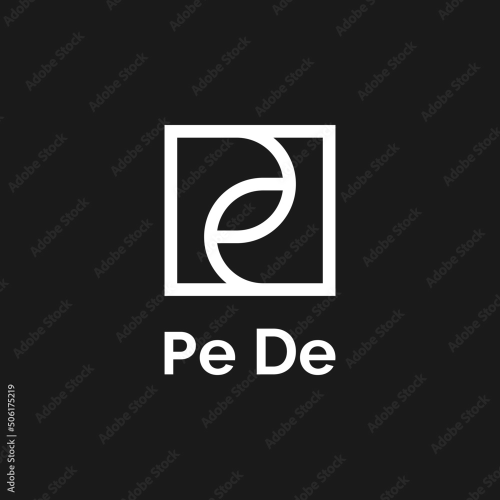 Modern Letter PD Logo Design Modern Letter PD Logo Design