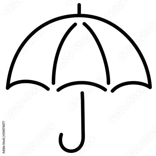 シンプルな傘のマーク(線画)