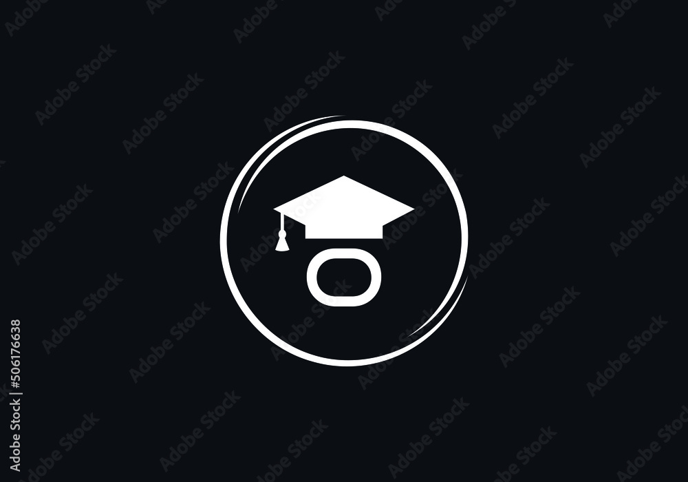 Educational logo and sign vector and Graduation cap design with the letter and alphabets vector Educational logo and sign vector and Graduation cap design with the letter and alphabets vector