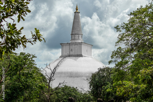 View of Ruwanwelisaya Temple in Anuradhapura, Sri Lanka