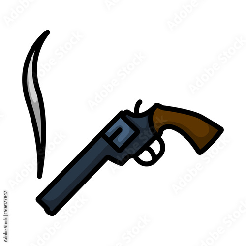 Smoking Revolver Icon