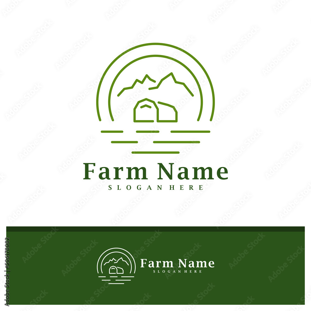 Nature Farm logo design vector, Creative Farm logo concepts template illustration. Nature Farm logo design vector, Creative Farm logo concepts template illustration.