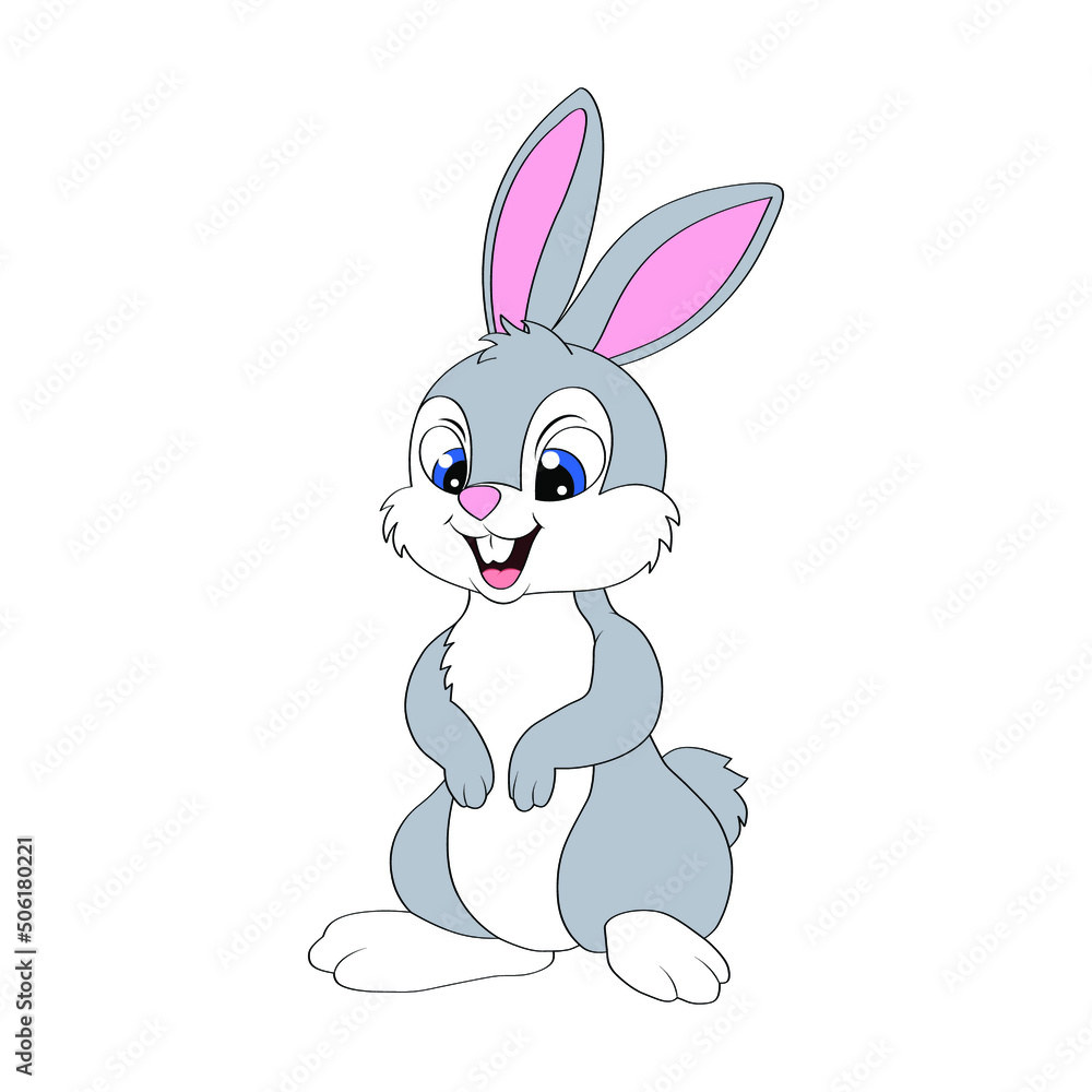 Obraz premium Rabbit on isolated background - vector image