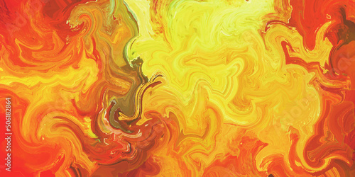 Fire flames marble Magic space texture, pattern, looks like colorful smoke texture background. Fluid art texture. Abstract backdrop with swirling paint effect. Trendy marble colorful backdrop.