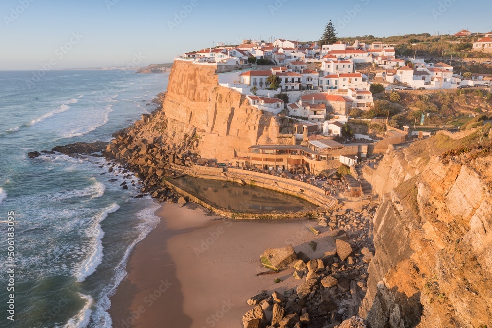 Azenhas do Mar is a seaside town in the municipality of Sintra, Portugal.  It is part of the civil parish of Colares. It is a popular tourist  destination. Stock Photo | Adobe