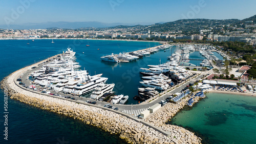 Aerial view at Cannes on a sunny afternoon photo