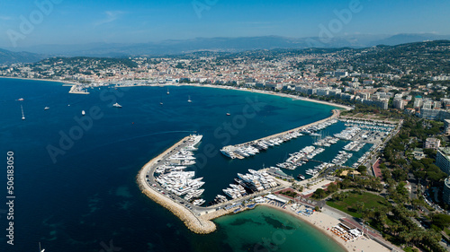 Aerial view at Cannes on a sunny afternoon © xpabli