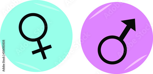 male and female gender symbol sign icon
