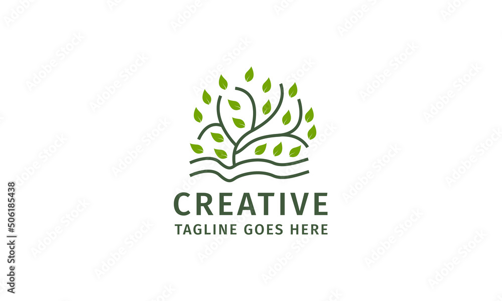 Tree Vector Logo, tree icon illustration, oak tree logo Tree Vector Logo, tree icon illustration, oak tree logo