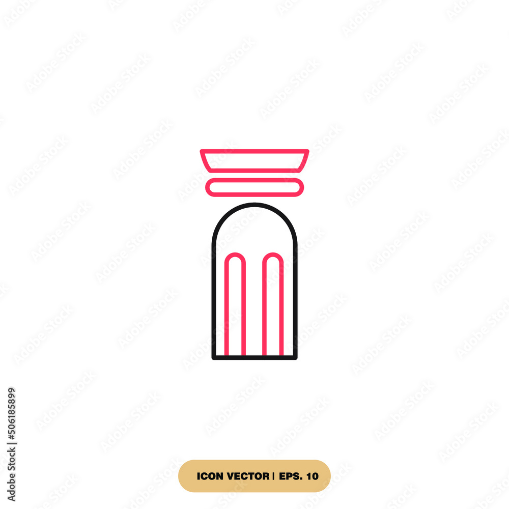Pillar icons symbol vector elements for infographic web Pillar icons symbol vector elements for infographic web