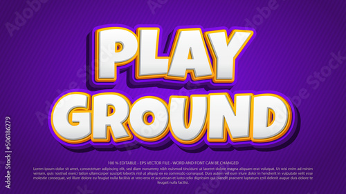 Play ground 3d style editable text effect