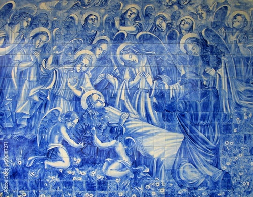 Religious tile work in Lousado, Norte - Portugal 