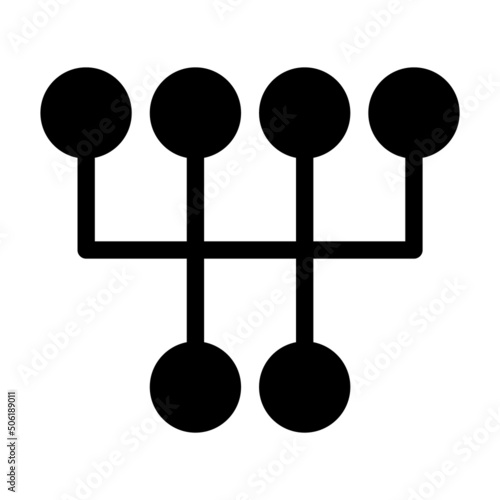 Handle car manual shift lever icon, vehicle gear technology vector illustration equipment