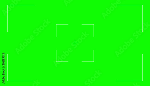 Green screen blank background, empty digital video template mockup vector illustration