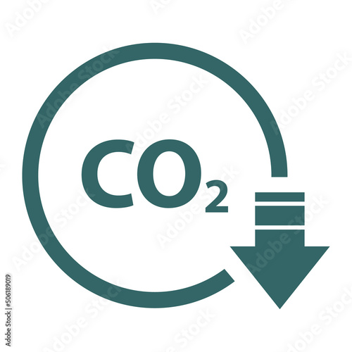 CO2 reduce cloud icon, clean global emission, environment eco design symbol vector illustration