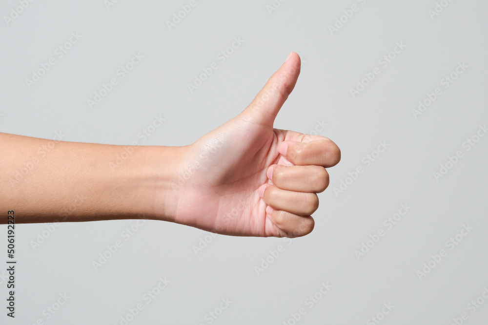 hand thump up sign isolated on white background hand thump up sign isolated on white background