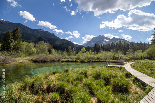Zelenci See in den julischen Alpen in Slowenien