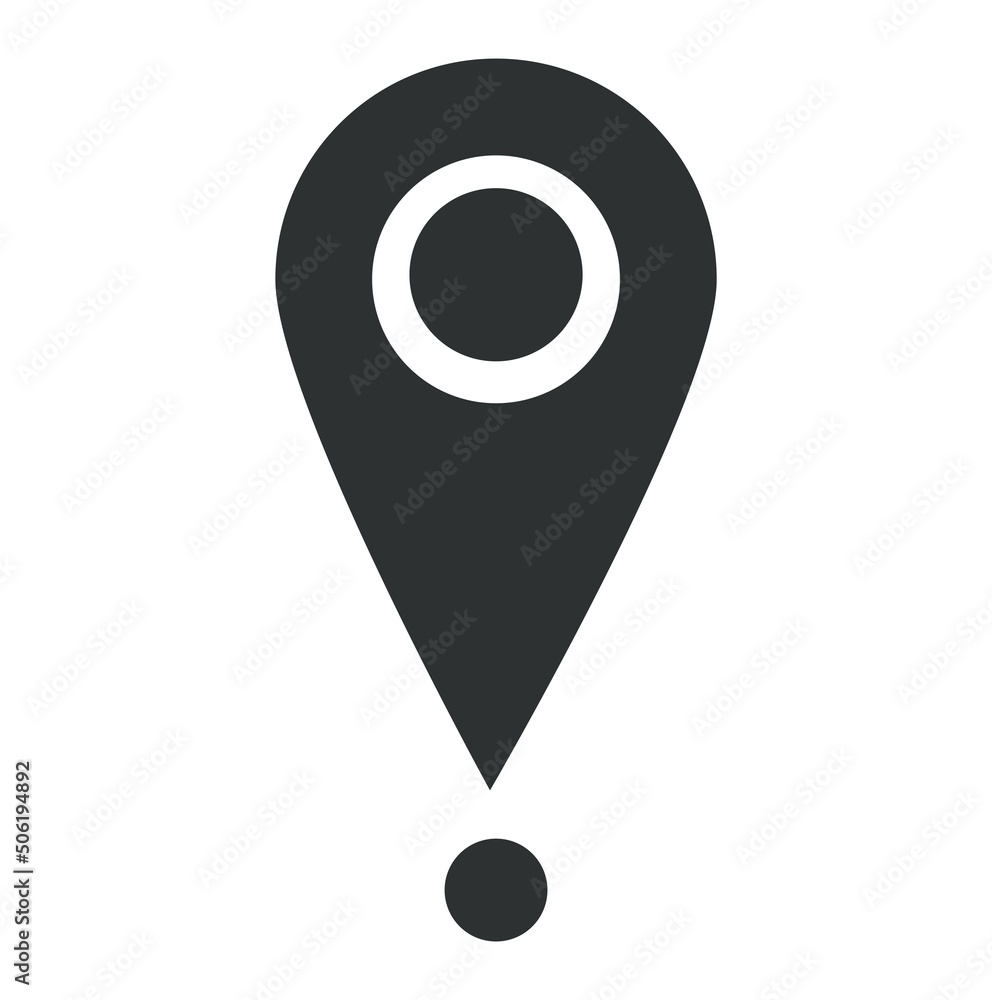 location pin for map vector design isolated on white location pin for map vector design isolated on white