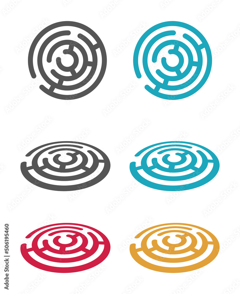 maze labyrinth circle 3d icon maze labyrinth circle 3d icon