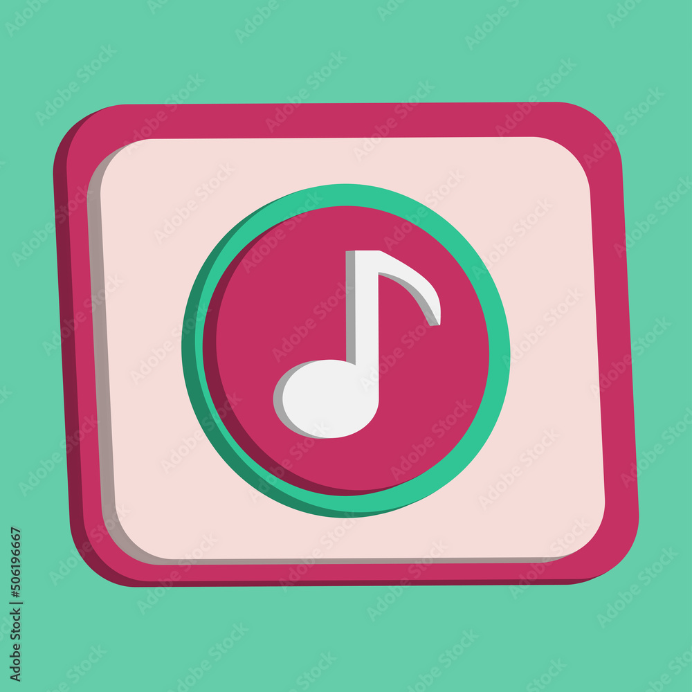 3D icon chord vector, for the symbol music, fun, best for your property images