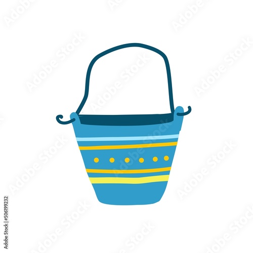 Farm Bucket. Hand drawn, doodle style