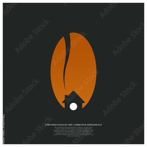 Coffee cabin logo symbol for your brand identity