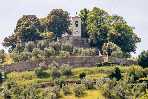 Panoramic view of the fortress of Carmignano, Prato, Italy
