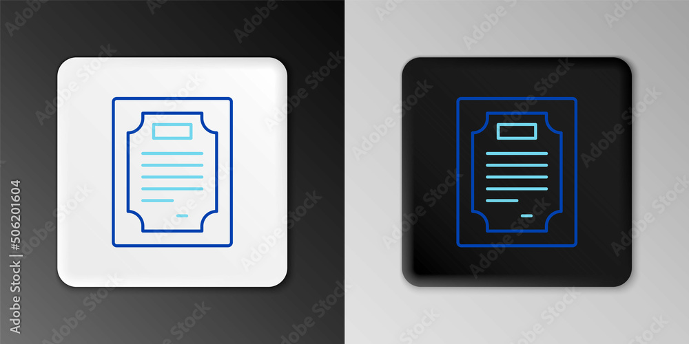 Line Certificate template icon isolated on grey background. Achievement, award, degree, grant, diploma concepts. Colorful outline concept. Vector Line Certificate template icon isolated on grey background. Achievement, award, degree, grant, diploma concepts. Colorful outline concept. Vector