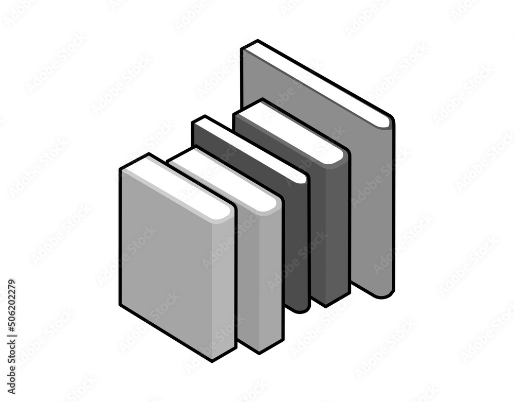 Books isometric design icon. Vector web illustration. 3d colorful concept Books isometric design icon. Vector web illustration. 3d colorful concept