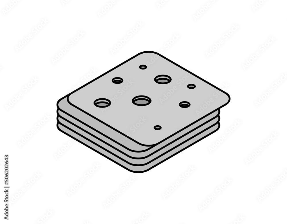 Cheese isometric design icon. Vector web illustration. 3d colorful concept Cheese isometric design icon. Vector web illustration. 3d colorful concept