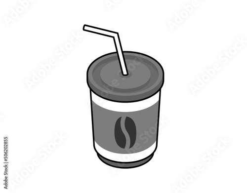 Coffee isometric design icon. Vector web illustration. 3d colorful concept