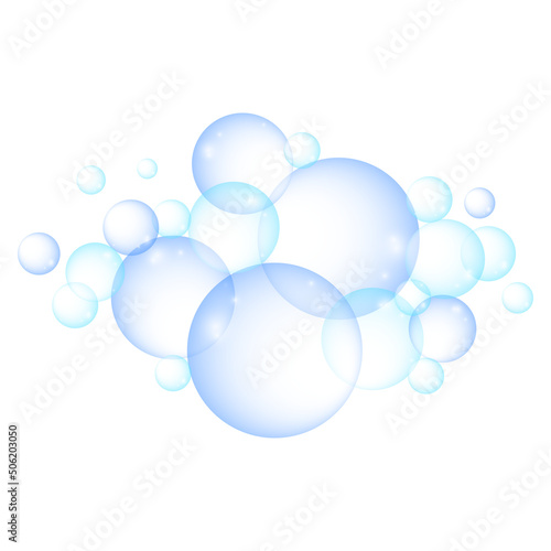 Colorful Vector soap bubbles illustration