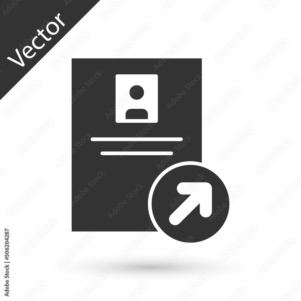 Grey Job promotion icon isolated on white background. Success, achievement, motivation business symbol, growth. Vector Grey Job promotion icon isolated on white background. Success, achievement, motivation business symbol, growth. Vector