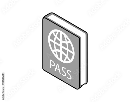 Passport isometric design icon. Vector web illustration. 3d colorful concept