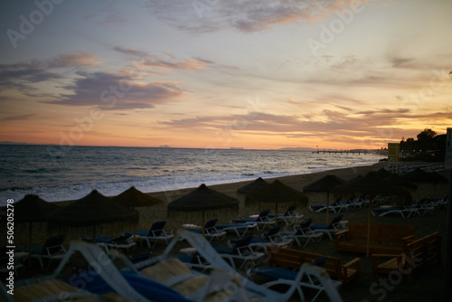 Pier at sunset. Sunset on the Mediterranean Sea. © Alenka