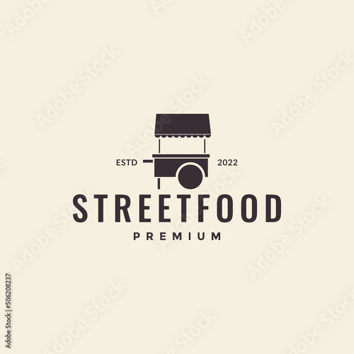 traditional street food stand logo design vector graphic symbol icon illustration creative idea